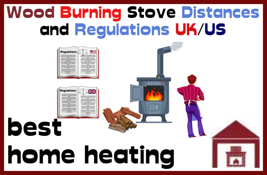wood-burning stove distances and regulations UK and US